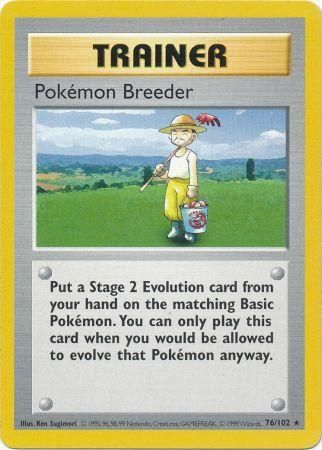 Pokemon Breeder (76/102) [Base Set Shadowless Unlimited] | PLUS EV GAMES 