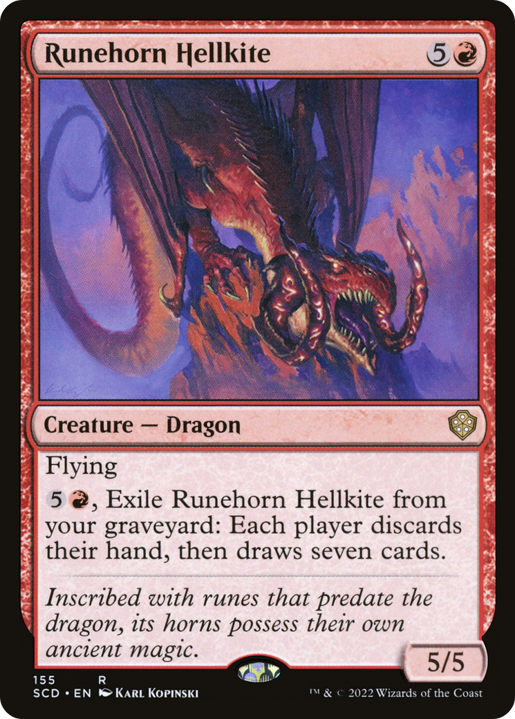 Runehorn Hellkite [Starter Commander Decks] | PLUS EV GAMES 