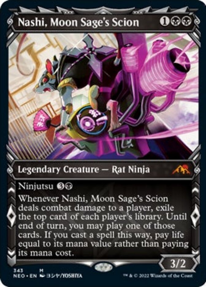 Nashi, Moon Sage's Scion (Showcase Ninja) [Kamigawa: Neon Dynasty] | PLUS EV GAMES 