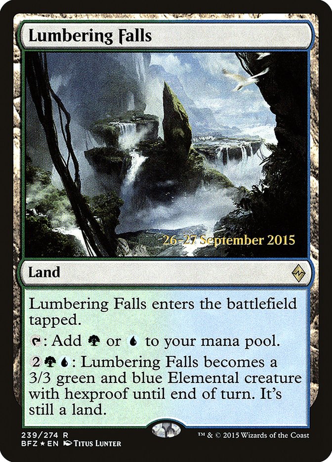 Lumbering Falls  [Battle for Zendikar Prerelease Promos] | PLUS EV GAMES 