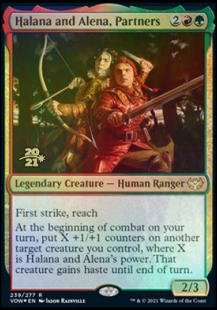 Halana and Alena, Partners [Innistrad: Crimson Vow Prerelease Promos] | PLUS EV GAMES 