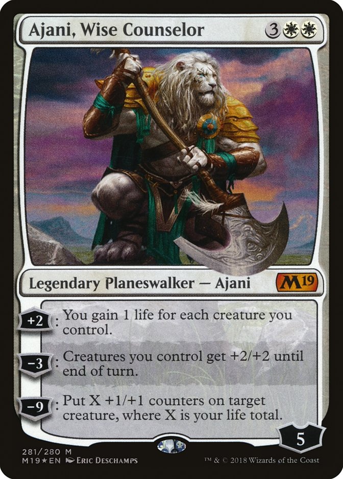 Ajani, Wise Counselor [Core Set 2019] | PLUS EV GAMES 