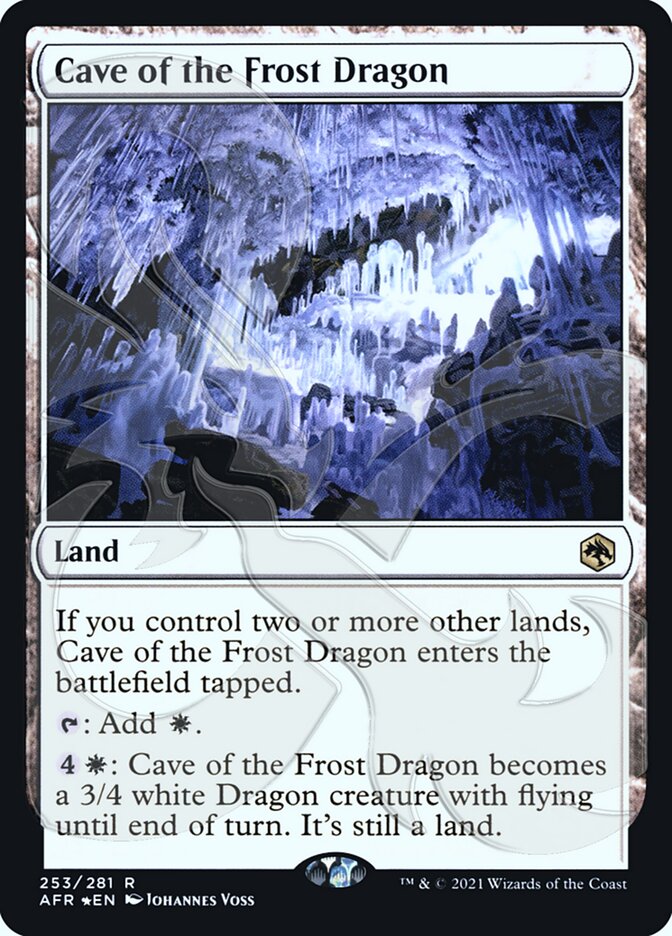 Cave of the Frost Dragon (Ampersand Promo) [Dungeons & Dragons: Adventures in the Forgotten Realms Promos] | PLUS EV GAMES 