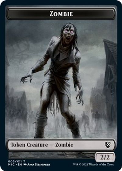 Zombie (005 MIC) // Zombie (005 MID) [Innistrad: Midnight Hunt Commander] | PLUS EV GAMES 