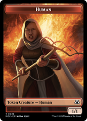 Tentacle // Human (26) Double-Sided Token [March of the Machine Commander Tokens] | PLUS EV GAMES 