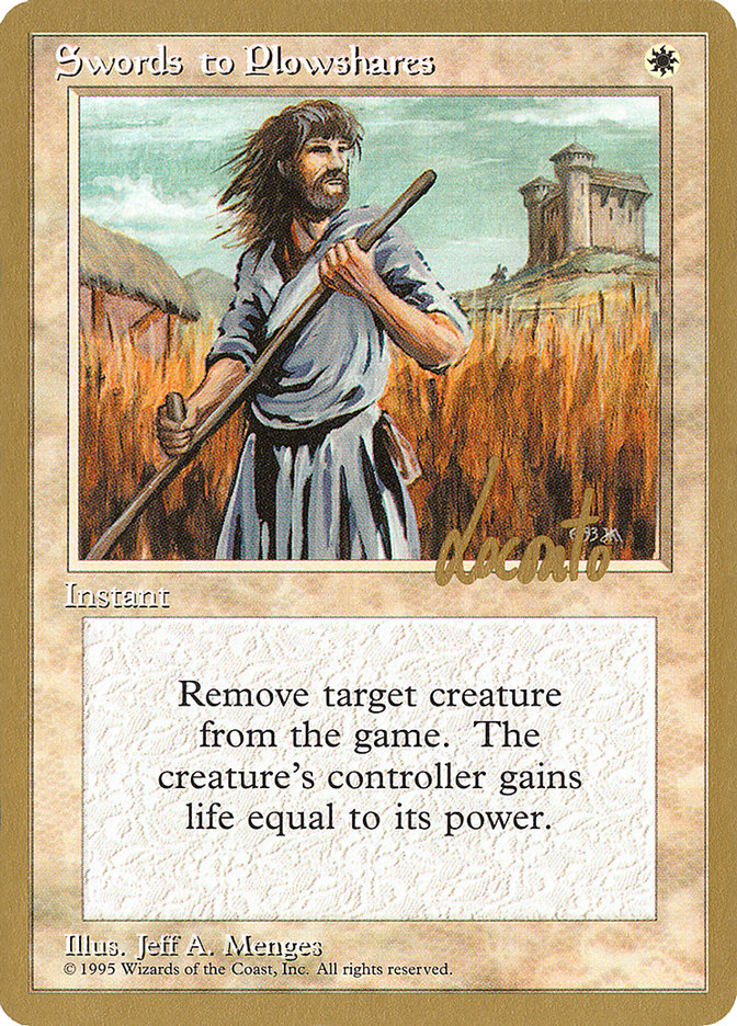 Swords to Plowshares (Michael Loconto) [Pro Tour Collector Set] | PLUS EV GAMES 