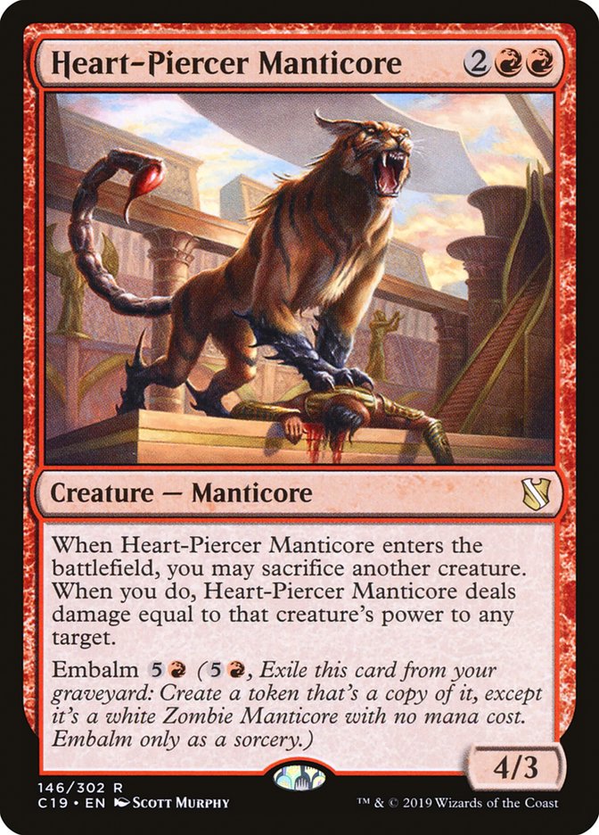 Heart-Piercer Manticore [Commander 2019] | PLUS EV GAMES 