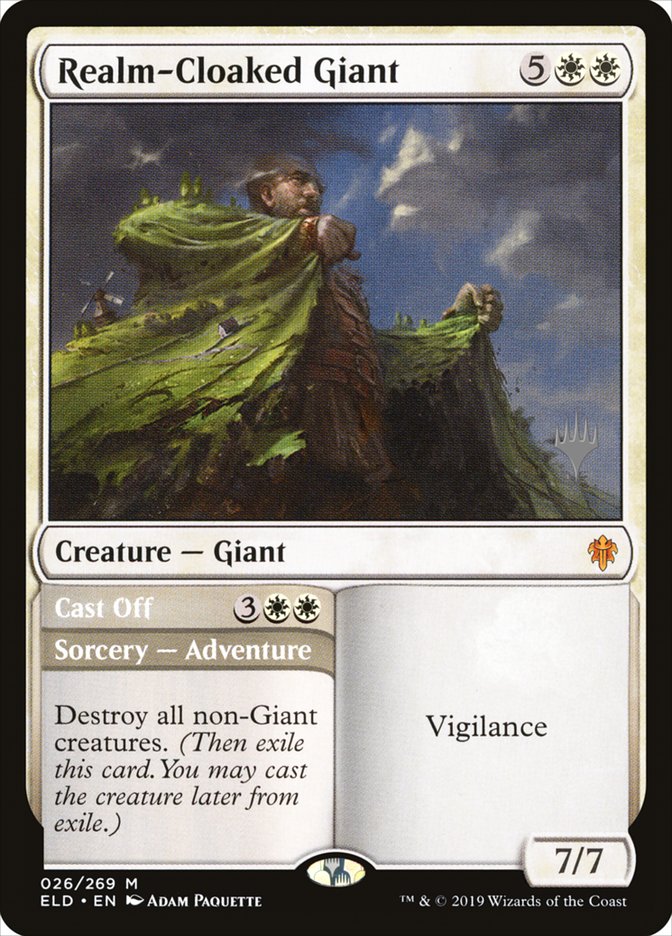 Realm-Cloaked Giant // Cast Off (Promo Pack) [Throne of Eldraine Promos] | PLUS EV GAMES 