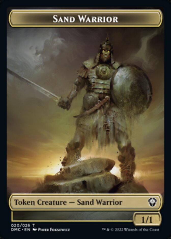 Soldier // Sand Warrior Double-sided Token [Dominaria United Tokens] | PLUS EV GAMES 