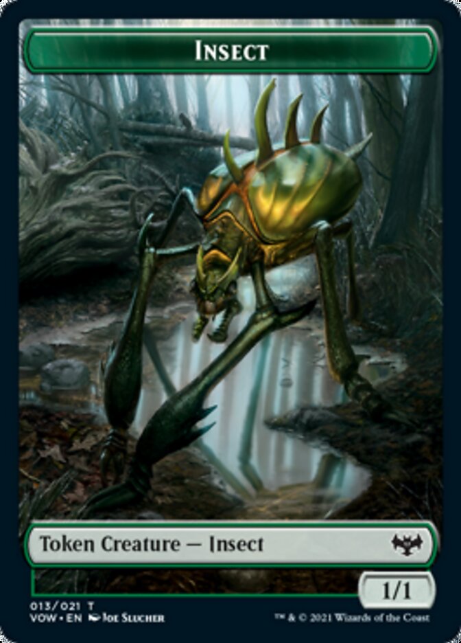 Insect // Human Soldier Double-sided Token [Innistrad: Crimson Vow Tokens] | PLUS EV GAMES 