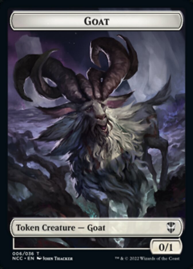 Zombie // Goat Double-sided Token [Streets of New Capenna Commander Tokens] | PLUS EV GAMES 