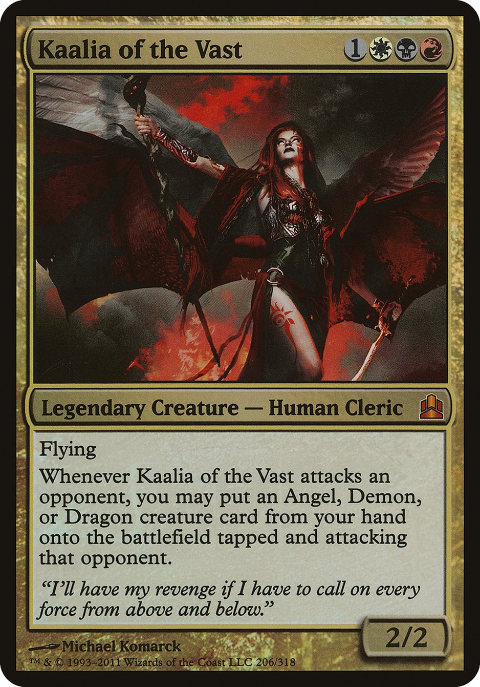 Kaalia of the Vast (Oversized) [Commander 2011 Oversized] | PLUS EV GAMES 