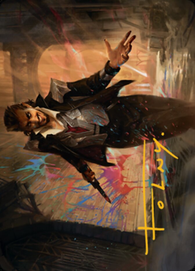 Anhelo, the Painter Art Card (Gold-Stamped Signature) [Streets of New Capenna Art Series] | PLUS EV GAMES 