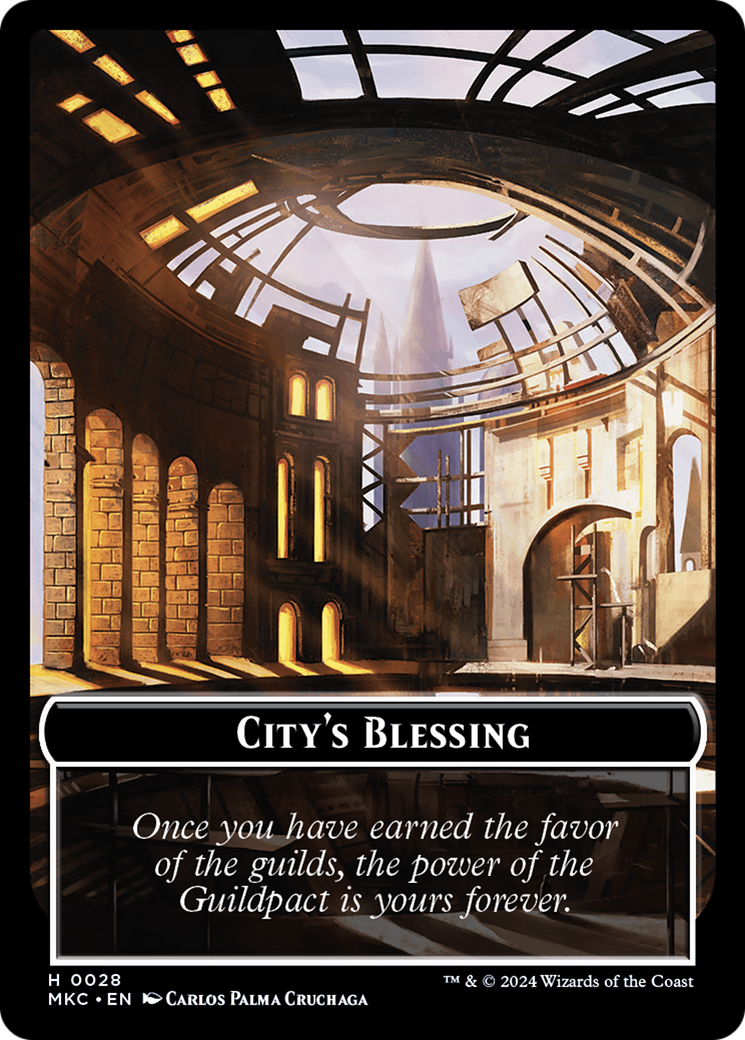 City's Blessing // Human Soldier Double-Sided Token [Murders at Karlov Manor Commander Tokens] | PLUS EV GAMES 