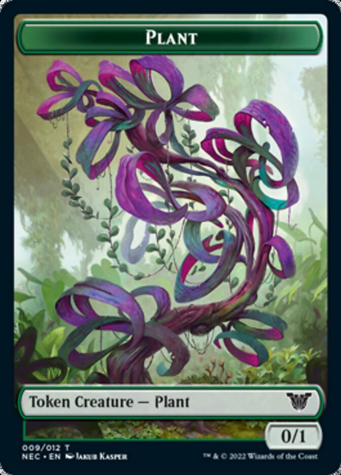 Plant // Treasure Double-sided Token [Kamigawa: Neon Dynasty Commander Tokens] | PLUS EV GAMES 