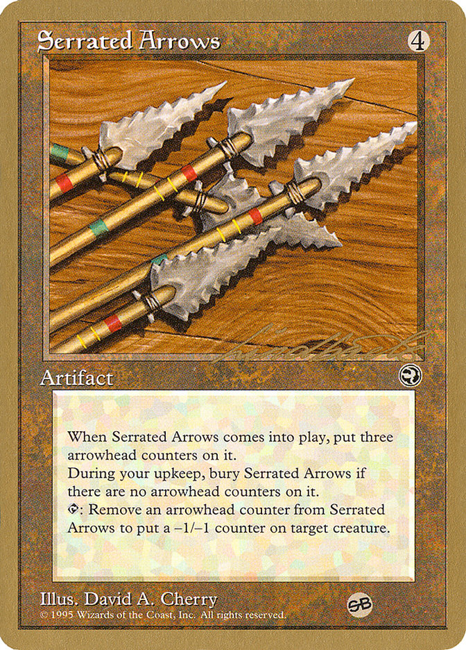 Serrated Arrows (Leon Lindback) (SB) [Pro Tour Collector Set] | PLUS EV GAMES 