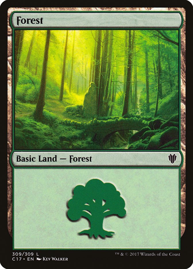 Forest (309) [Commander 2017] | PLUS EV GAMES 