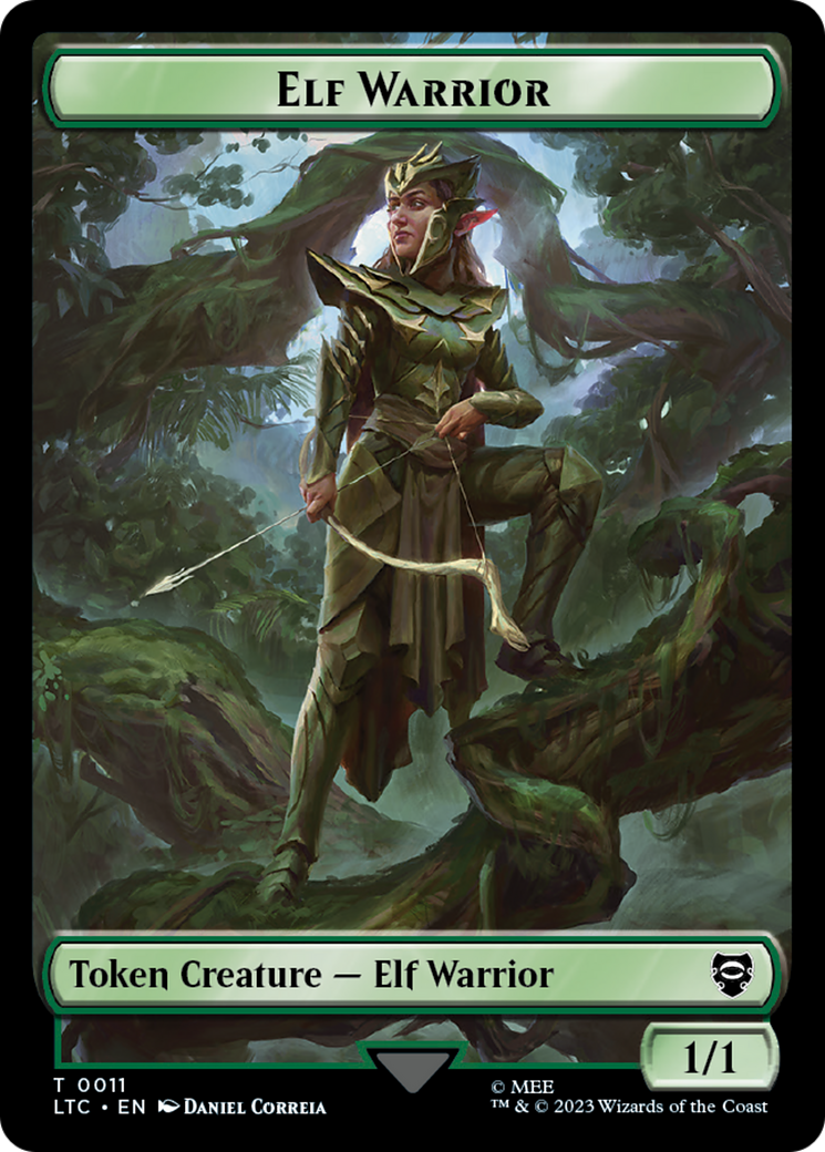 Elf Warrior // Bird Double Sided Token [The Lord of the Rings: Tales of Middle-Earth Commander Tokens] | PLUS EV GAMES 