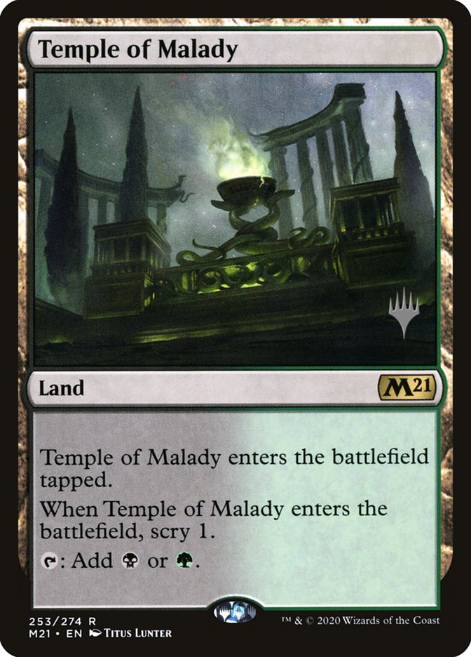 Temple of Malady (Promo Pack) [Core Set 2021 Promos] | PLUS EV GAMES 