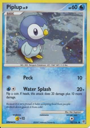 Piplup (93/130) (Cosmos Holo) [Diamond & Pearl: Base Set] | PLUS EV GAMES 