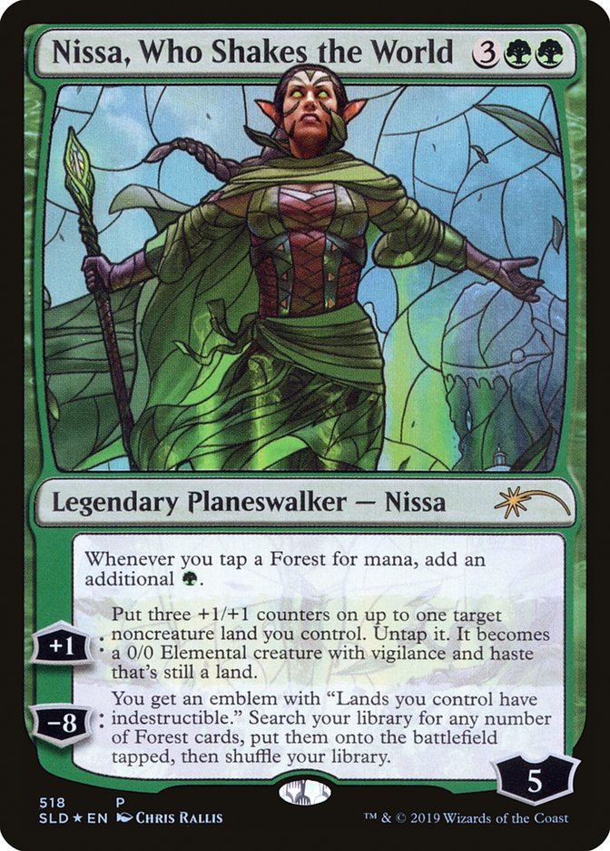 Nissa, Who Shakes the World (Stained Glass) [Secret Lair Drop Promos] | PLUS EV GAMES 
