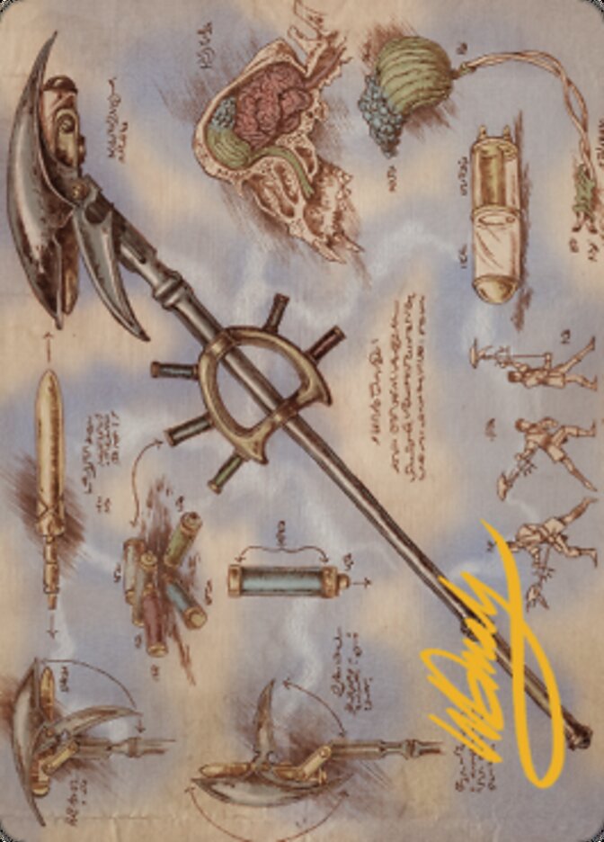 Staff of Domination Art Card (Gold-Stamped Signature) [The Brothers' War Art Series] | PLUS EV GAMES 