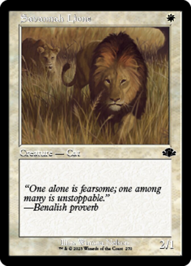 Savannah Lions (Retro) [Dominaria Remastered] | PLUS EV GAMES 