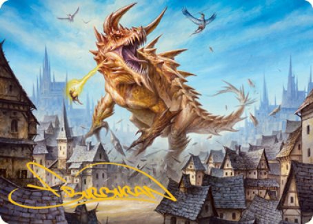 Tarrasque Art Card (Gold-Stamped Signature) [Dungeons & Dragons: Adventures in the Forgotten Realms Art Series] | PLUS EV GAMES 