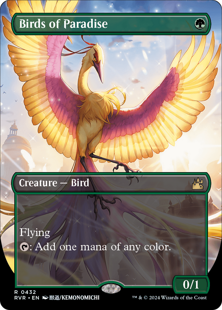 Birds of Paradise (Anime Borderless) [Ravnica Remastered] | PLUS EV GAMES 