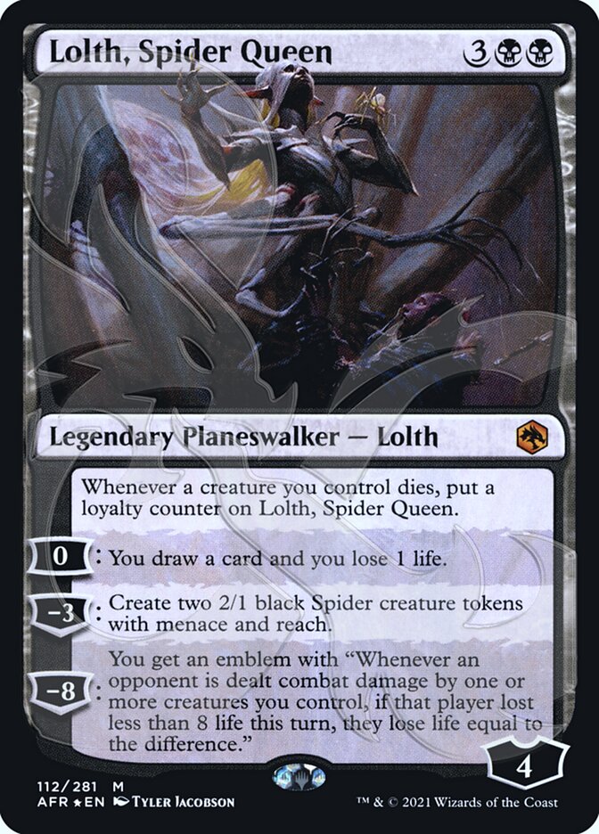 Lolth, Spider Queen (Ampersand Promo) [Dungeons & Dragons: Adventures in the Forgotten Realms Promos] | PLUS EV GAMES 