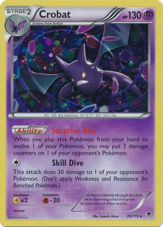 Crobat (33/119) (Cosmos Holo) [XY: Phantom Forces] | PLUS EV GAMES 