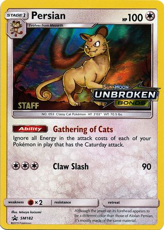 Persian (Staff Prerelease Promo) [SM Black Star Promos] | PLUS EV GAMES 