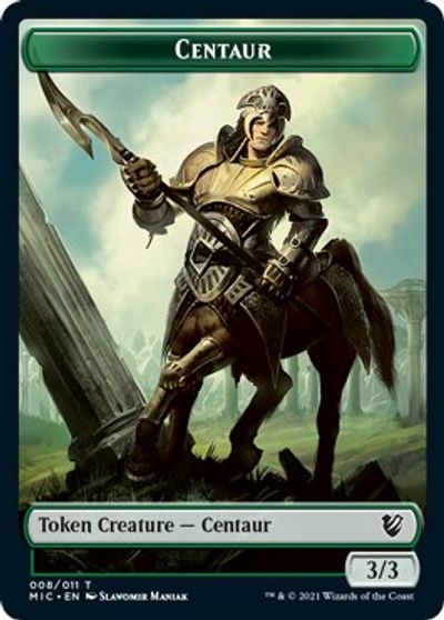 Centaur // Wolf Double-sided Token [Innistrad: Midnight Hunt Commander] | PLUS EV GAMES 