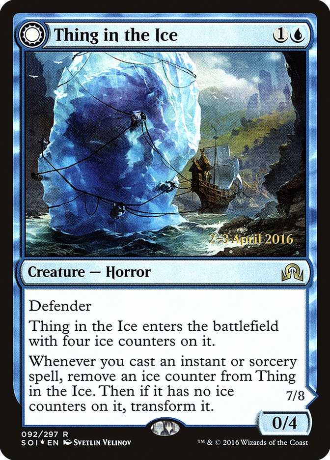 Thing in the Ice // Awoken Horror [Shadows over Innistrad Prerelease Promos] | PLUS EV GAMES 
