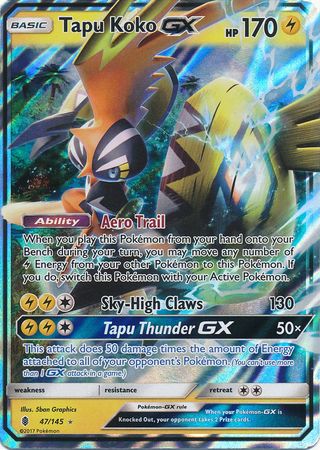 Tapu Koko GX (47/145) (Jumbo Card) [Sun & Moon: Guardians Rising] | PLUS EV GAMES 