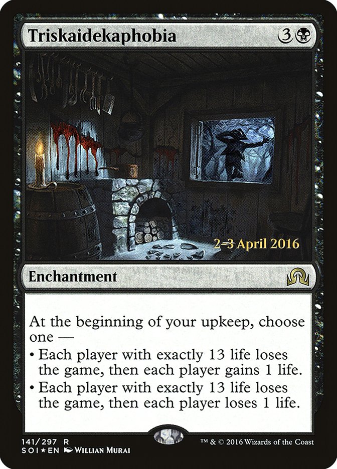 Triskaidekaphobia [Shadows over Innistrad Prerelease Promos] | PLUS EV GAMES 