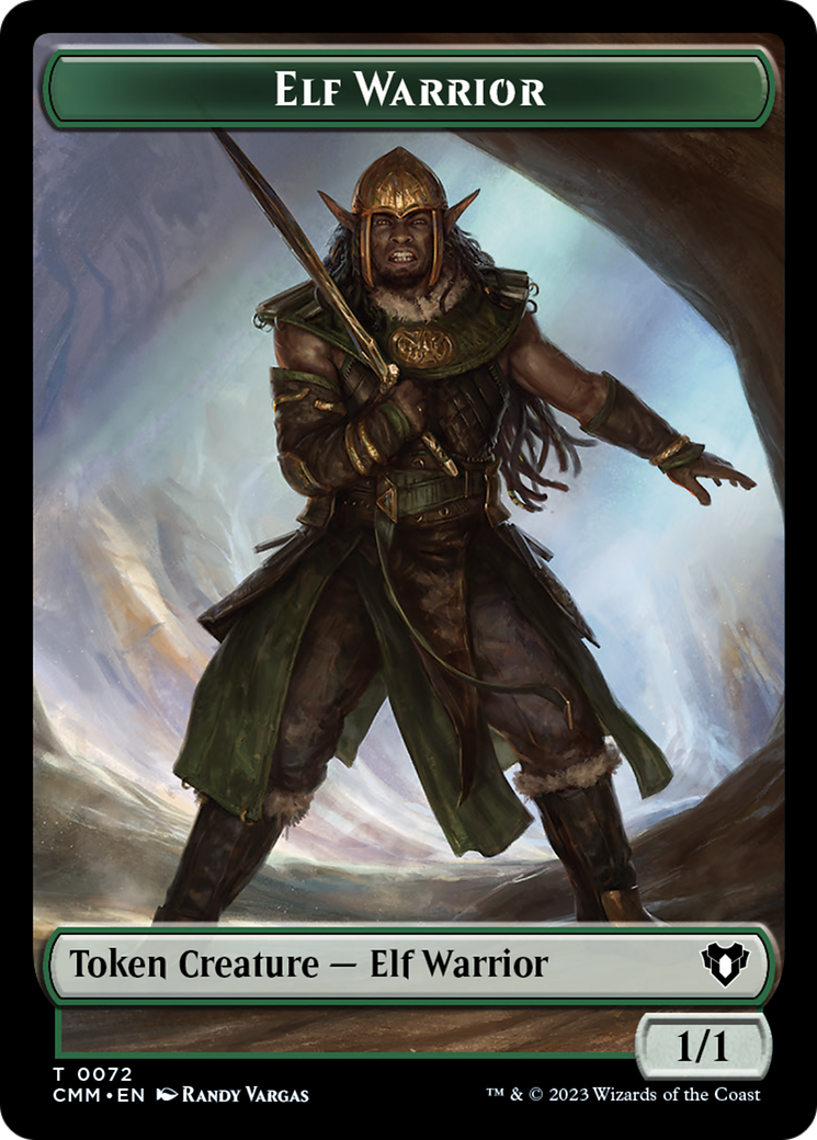 Elf Warrior // Cleric Double-Sided Token [Commander Masters Tokens] | PLUS EV GAMES 