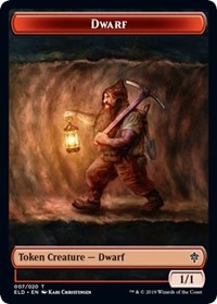 Dwarf // Food (17) Double-sided Token [Throne of Eldraine Tokens] | PLUS EV GAMES 