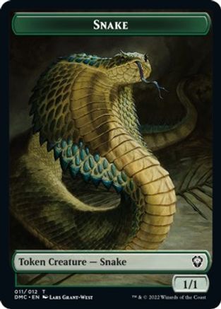 Snake // Hydra Double-sided Token [Dominaria United Commander Tokens] | PLUS EV GAMES 