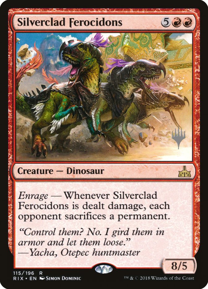 Silverclad Ferocidons (Promo Pack) [Rivals of Ixalan Promos] | PLUS EV GAMES 