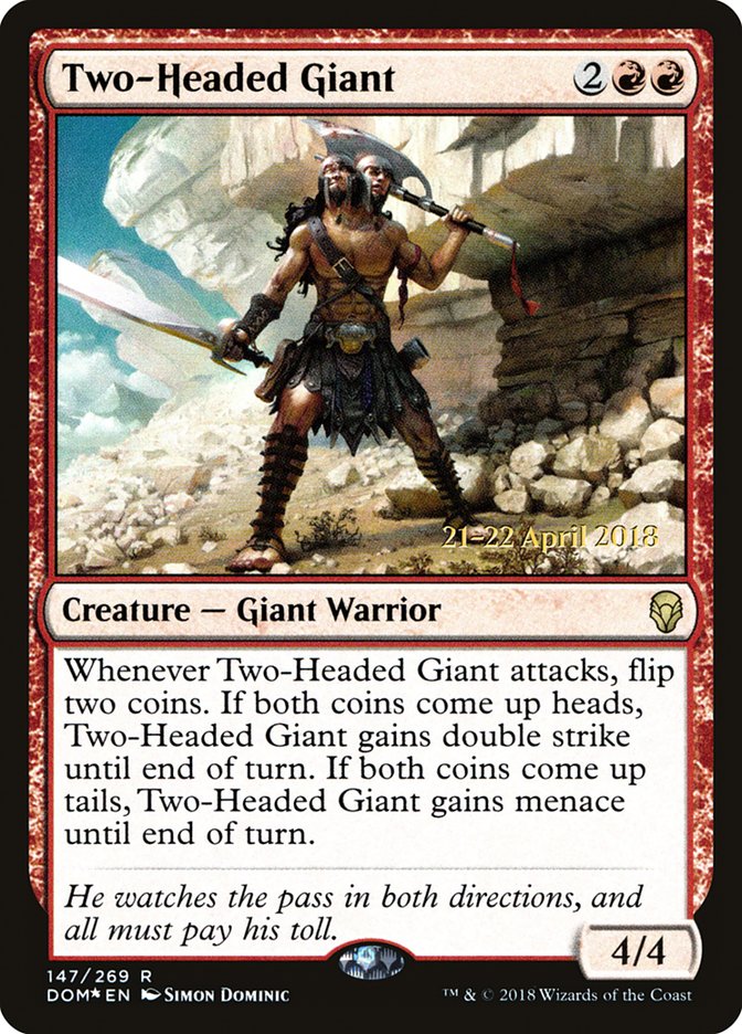 Two-Headed Giant  [Dominaria Prerelease Promos] | PLUS EV GAMES 