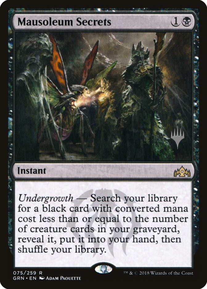 Mausoleum Secrets (Promo Pack) [Guilds of Ravnica Promos] | PLUS EV GAMES 