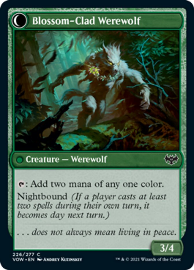 Weaver of Blossoms // Blossom-Clad Werewolf [Innistrad: Crimson Vow] | PLUS EV GAMES 