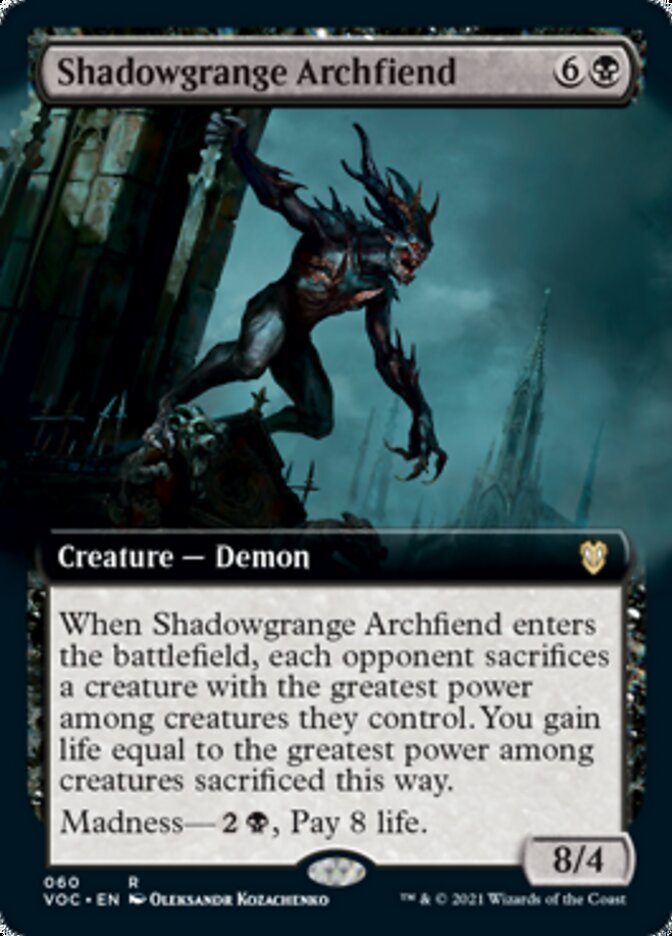 Shadowgrange Archfiend (Extended) [Innistrad: Crimson Vow Commander] | PLUS EV GAMES 