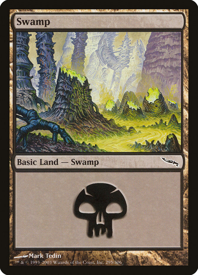 Swamp (295) [Mirrodin] | PLUS EV GAMES 