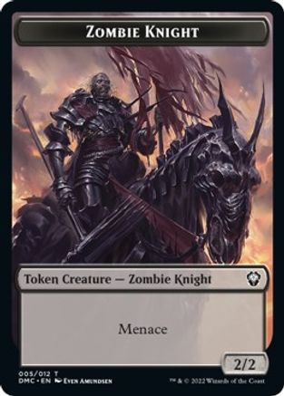 Zombie Knight // Goblin Double-sided Token [Dominaria United Commander Tokens] | PLUS EV GAMES 