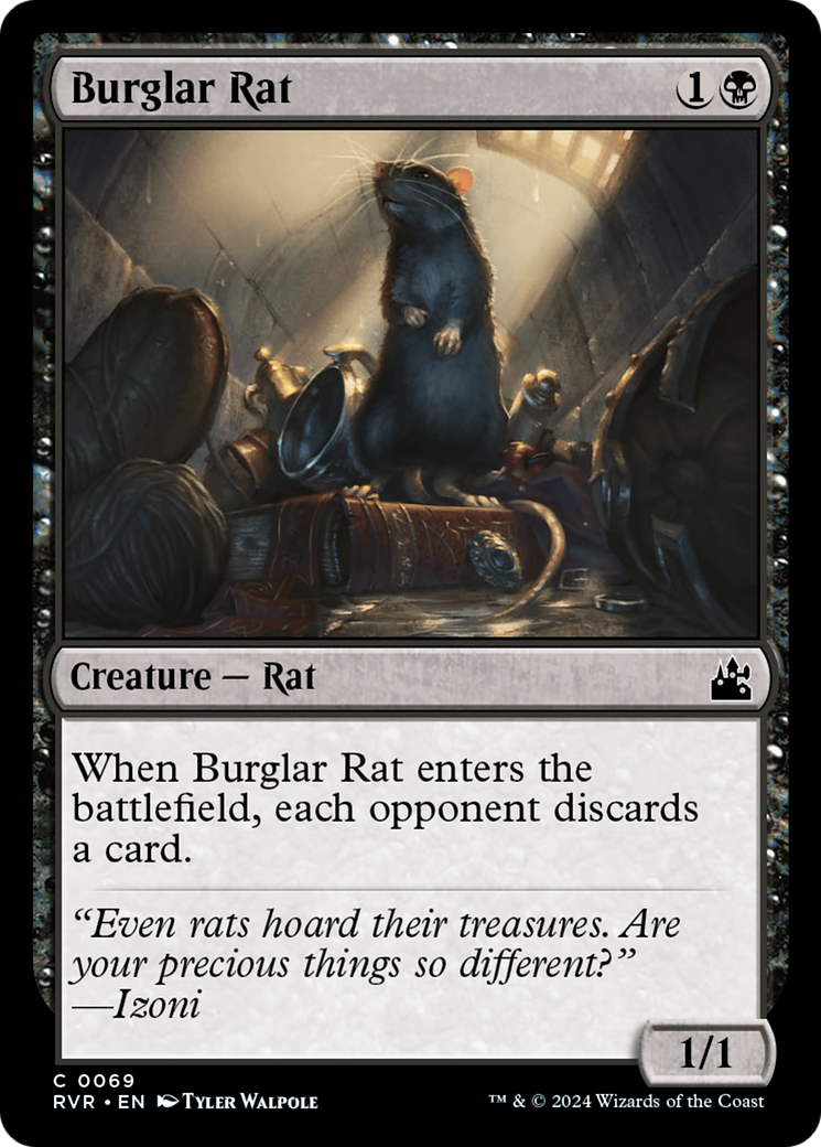 Burglar Rat [Ravnica Remastered] | PLUS EV GAMES 