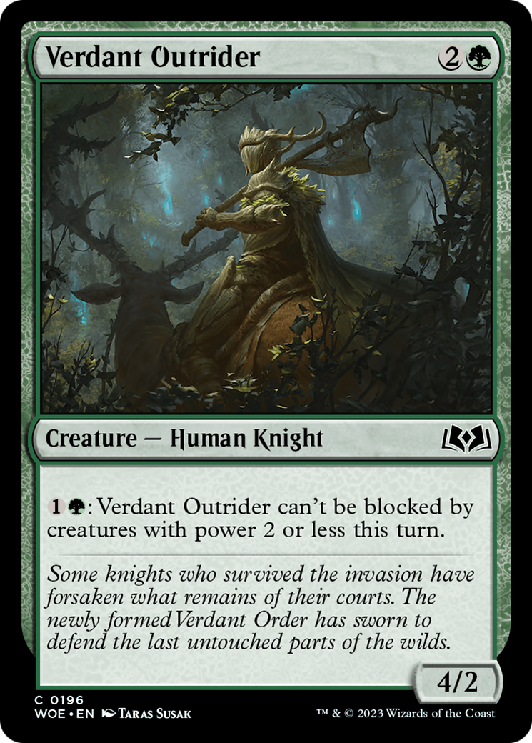 Verdant Outrider [Wilds of Eldraine] | PLUS EV GAMES 