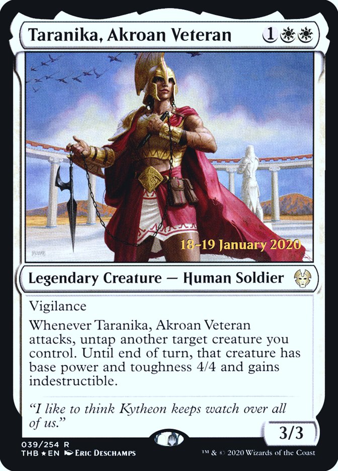 Taranika, Akroan Veteran [Theros Beyond Death Prerelease Promos] | PLUS EV GAMES 