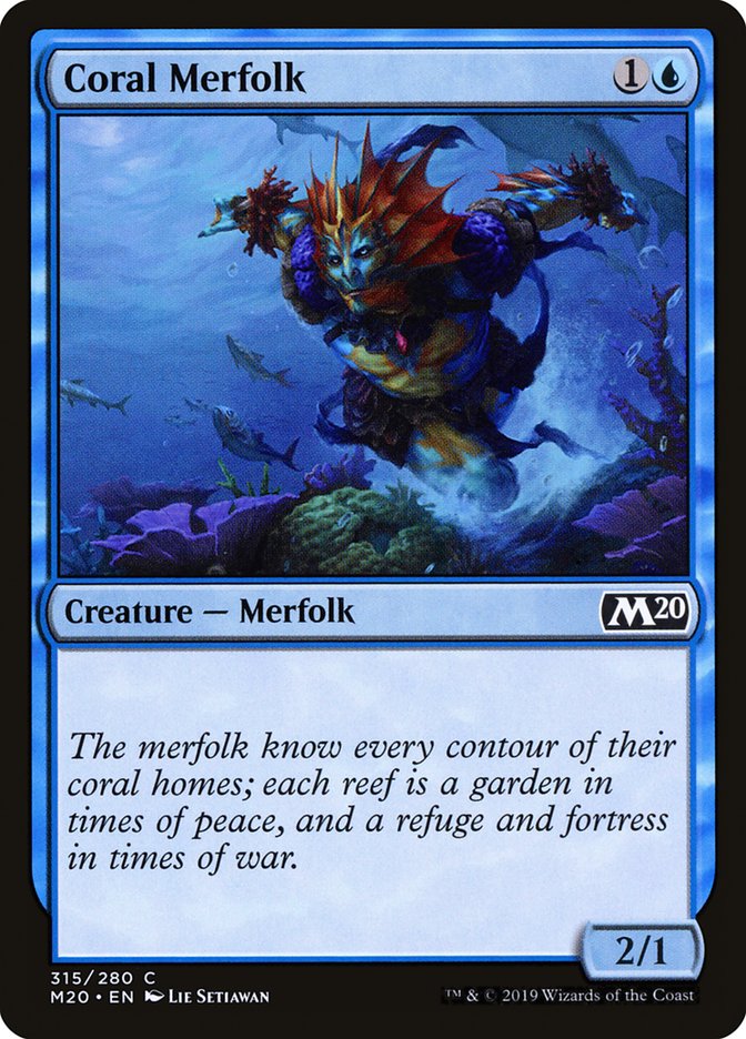 Coral Merfolk [Core Set 2020] | PLUS EV GAMES 